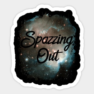 Spazzing Out Funny 80's Design Sticker